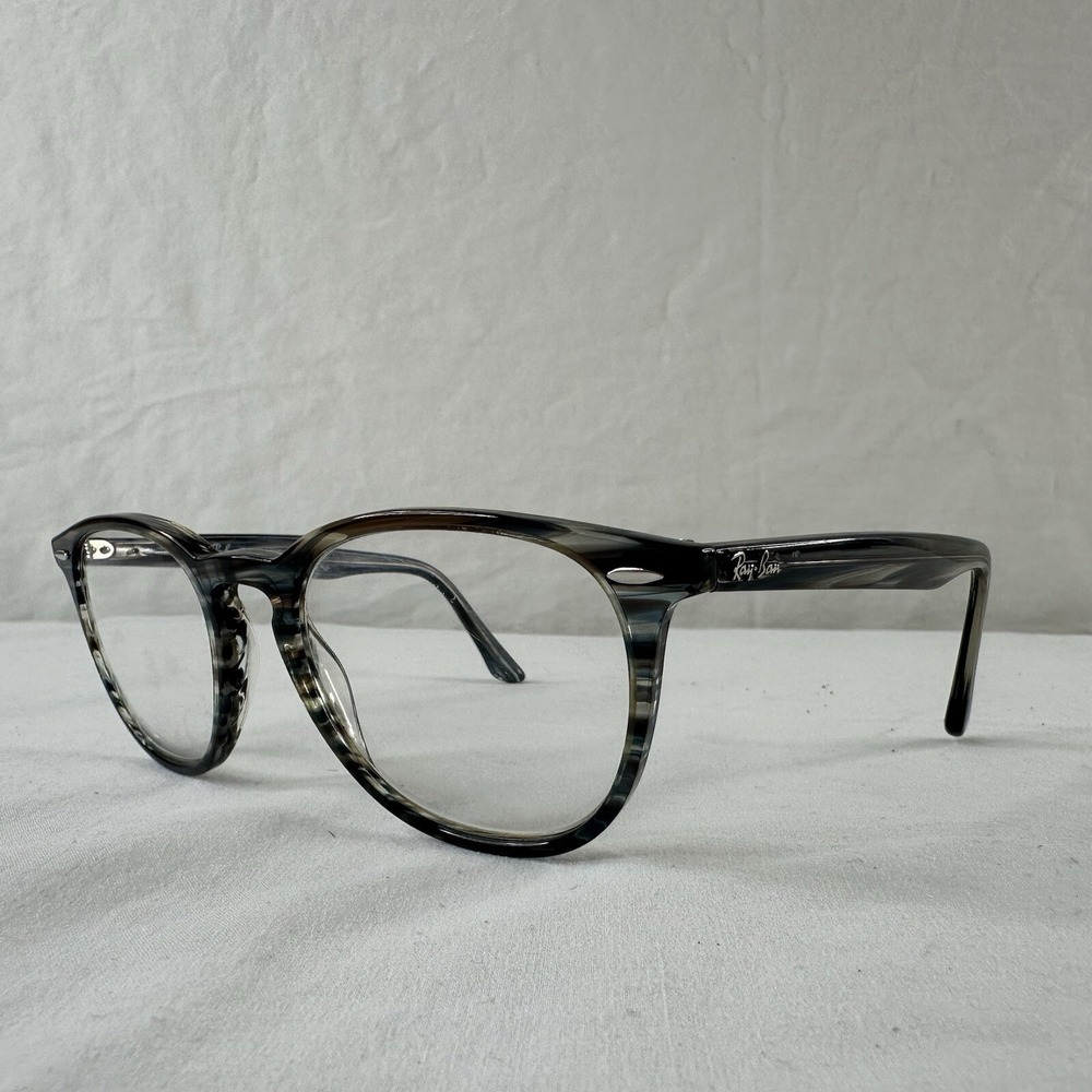 Ray-Ban Eyeglasses RB 7159 5750 Blue Grey Striped Optical Frame 52-20-145 Nice!